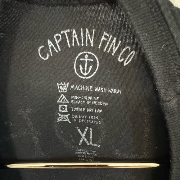 High End Surf Captain Fin Co Aloha Hawaii Black Soft Men’s XL T-Shirt - Picture 5 of 5